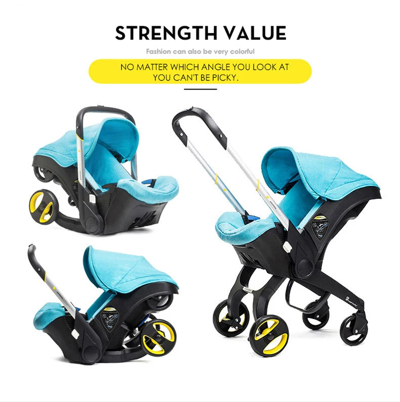 Cochecito de bebé compacto 4 en 1, asiento de coche, cochecito ligero 3 en 1, sistema de viaje todo en uno para recién nacidos, cochecito Doona