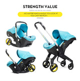 Cochecito de bebé compacto 4 en 1, asiento de coche, cochecito ligero 3 en 1, sistema de viaje todo en uno para recién nacidos, cochecito Doona