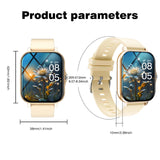 LAXASFIT 2025 New Smart Watch for Men Women Gift Full Touch Screen Sports Fitness Watch Bluetooth Call Digital Smartwatch