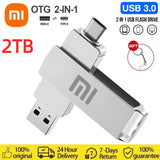 Xiaomi 2TB USB Flash Drive 256G Type C Pendrive OTG Memory Stick 64G 512GB High Speed USB Drive 1TB Pen Drive Gift With Key Ring