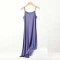 Plus size spring and summer versatile slim long inner nightgown suspender modal cotton solid color bottoming dress