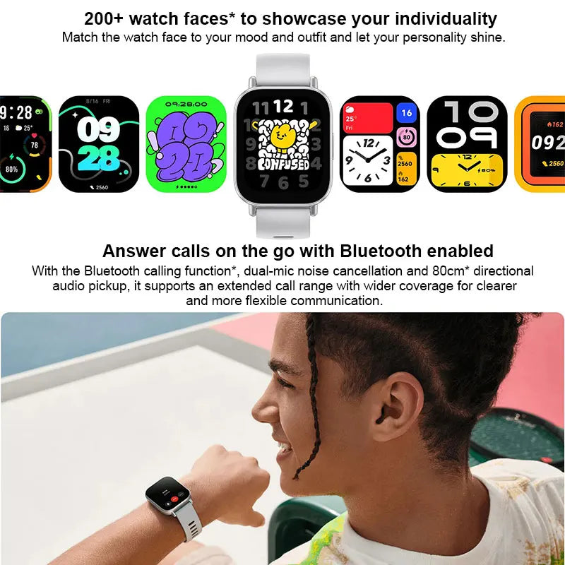 NEW Xiaomi Redmi Watch 5 Active Smart Watch, 2" LCD Display All Day Heart Rate Blood Oxygen Monitoring Bluetooth Call Smartwatch