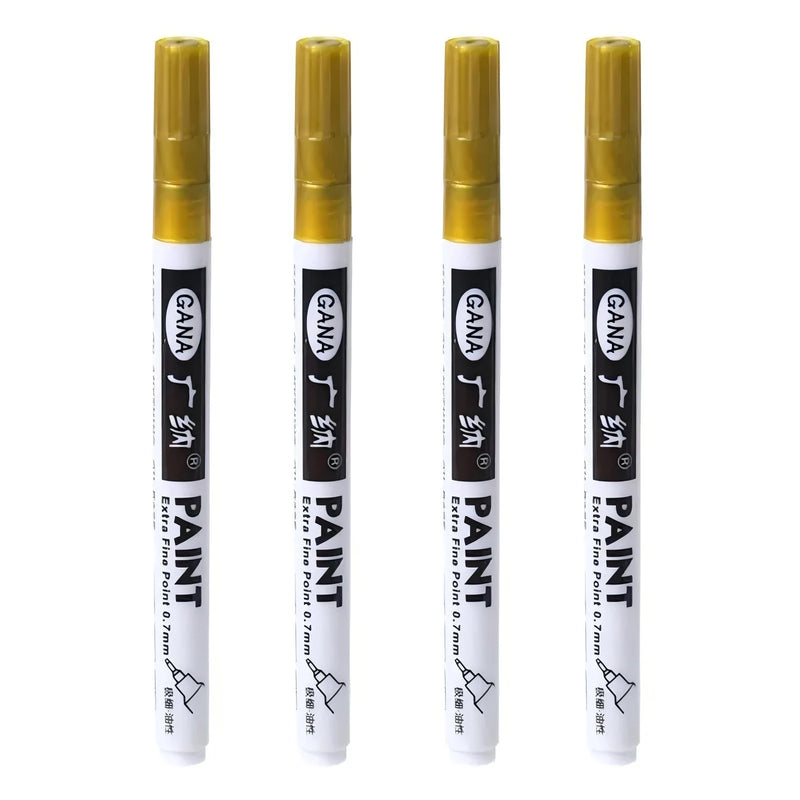 Fine tip permanent Paint Marker Pen DIY Paint Metallic Pen Permanent Gold SILVER Marker Touch Up,School Model Painting