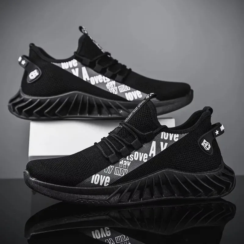 Zapatillas deportivas informales transpirables de malla para hombre, de suela suave, de primavera y otoño, con diseño de coco, a la moda.