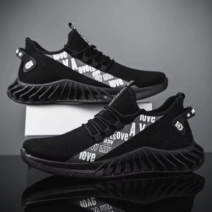 Zapatillas deportivas informales transpirables de malla para hombre, de suela suave, de primavera y otoño, con diseño de coco, a la moda.