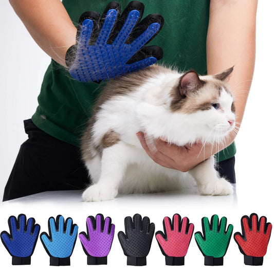 Guante para mascotas, cepillo para quitar el pelo de gatos, peine para perros, baño, removedor, limpieza, masaje para animales