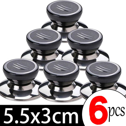Universal Pot Lib Knobs Caps Wooden Heat-Resistant Cooking Pan Lid Covers Replacement Lifting Handle Kitchen Cookware Handgrip