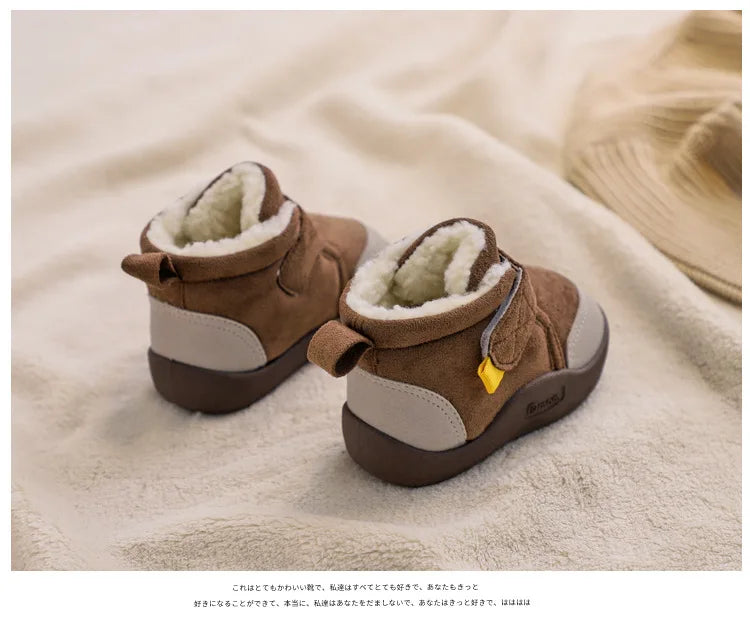 Girl Boot Baby Snow Boot Winter Baby Soft Sole Walking Shoe Child Plush Cotton Shoe Anti-Slip Warm Kid Shoe Kid Boot Boy Botines