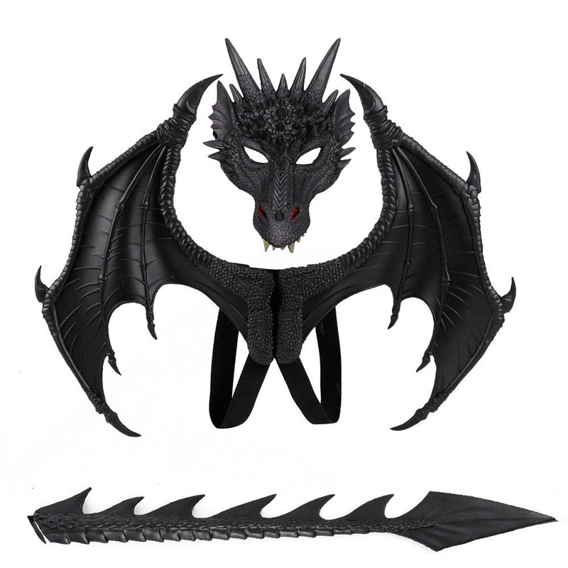 Animal Cospty Dragon Costume Purim Christmas Gift Carnival Party  Cosplay Set Wing and Tail faucet Costume