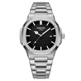 NIBOSI Brand Mens Watches Quartz Movement Watch Luxury Stainless Steel Calendar Waterproof Sport Simple Wristwatches for Man