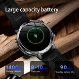 New 1400mAh Big Battery Smart Watch Men Outdoor GPS Flashlight IP68 Waterproof Bluetooth Call AMOLED Military Sports Smartwatch