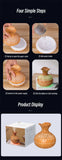 Wood Grain Mini Vase Air Humidifier USB Electric Ultrasonic Water Aroma Essential Oil Diffuser Home Room Fragrance Air Purifier
