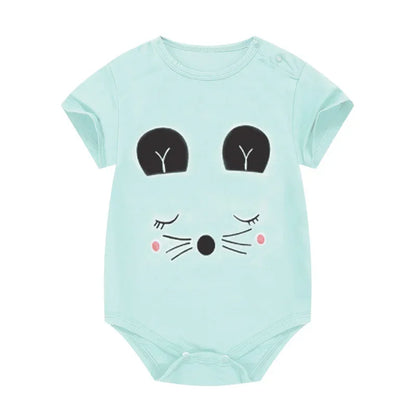 Nueva ropa de verano para niños, peleles para bebés y niñas, mono de algodón de manga corta con dibujos de Spider-Man y Mickey para recién nacidos, trajes para niños pequeños