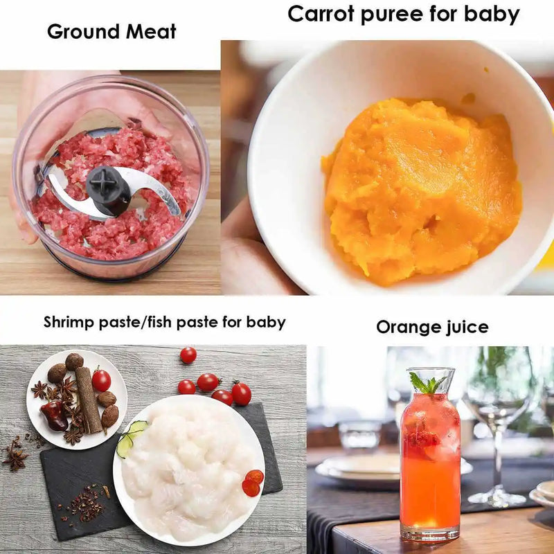 4 in 1 Electric Blender, 304 Stainless Steel Material, Suitable for Kitchen Food, Baby Food.