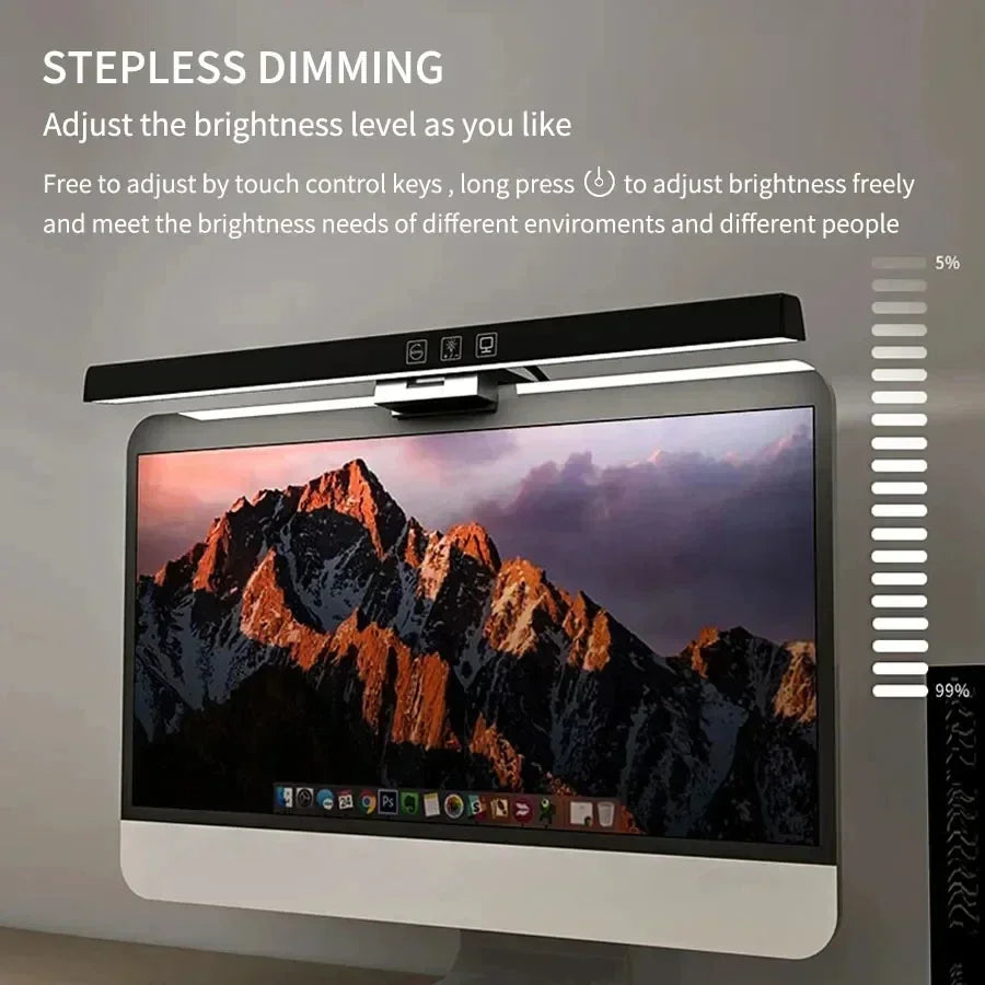 33cm 50cm led tela do computador luz pendurada lâmpada de mesa usb plug in monitor barra luzes regulável 3 cores escritório estudo lâmpada leitura
