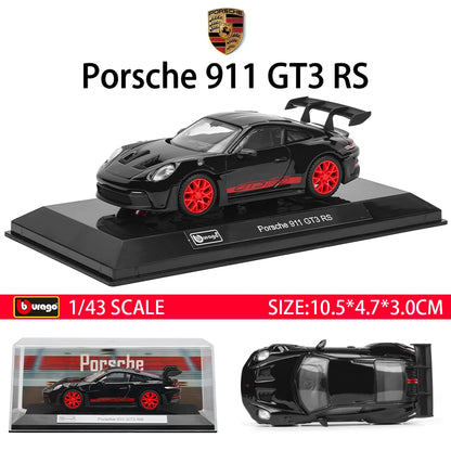 Bburago 1:43 Toyota GR Yaris Porsche Lamborghini SC63 Alloy Luxury Vehicle Diecast Pull Back Cars Model Toy Collection Gift