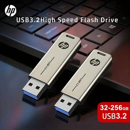 Unidad flash USB 3.2 HP X796W de metal (256 GB, 128 GB, 64 GB y 32 GB), memoria USB de alta velocidad, diseño creativo.