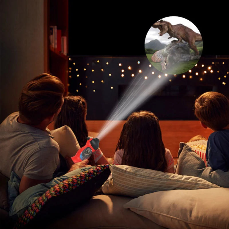 Proyector de tiburón y dinosaurio, juguete de aprendizaje nocturno para estudio nocturno, linterna para dormir, juguetes educativos para edades tempranas, linterna, Juguetes Divertidos
