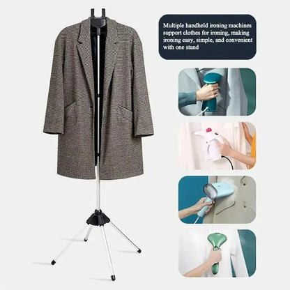 Roupas dobráveis Steamer Rack, Racks Telescópicos para Vaporizador de Vestuário, Cabides para Roupas Vaporantes, 160cm