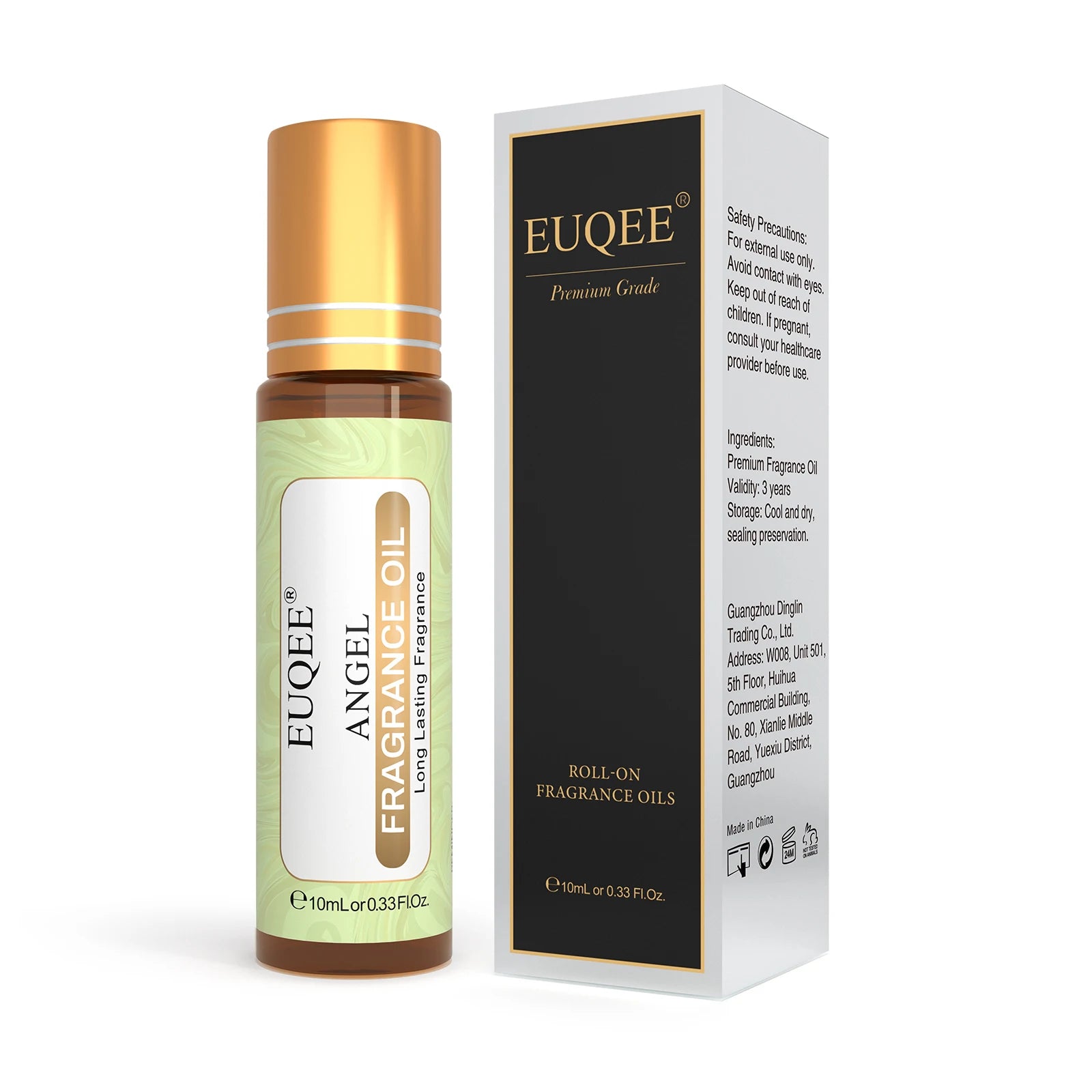 EUQEE 10ML Angel Coconut Vanilla Good Girl Roller Fragrance Oils For Women Easy Carry, Long Lasting Aromatherapy Body Fragrance