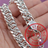 Fine 925 Sterling Silver Bracelet for Women and Men, Noble Nice Chain, Solid Charms, Wedding Party Gift, Fashion Jewelry, Hot Model 