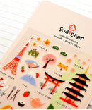 Suatelier City Stickers Korea Scrapbooking DIY Deco Sticker Junk Journal Supplies Planner Diary Photo Album Craft Material