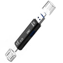 5 In 1 Multifunction USB 2.0 Type C/Usb/Micro Usb /TF/SD Memory Card Reader OTG USB Reader Card Adapter Mobile Phone Accessories