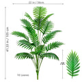 52-125cm/49.2in  Artificial Palm Tree Tropical Fake Plant Green Plastic Palm Leaf Branches Suitable for Home Garden Decoration
