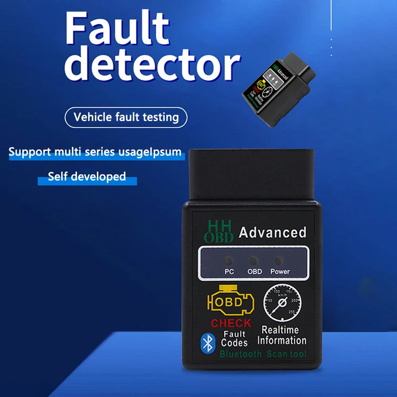 Detector de averías para coche V1.5 Bluetooth OBD II ELM327, herramientas de diagnóstico automotriz