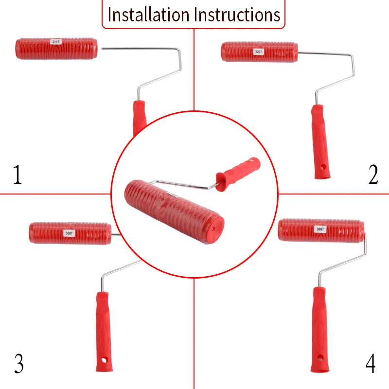 Decorative Paint Roller Pattern Embossed Texture Painting Tools for Wall Rubber Airless Pintura Machine Household Brush EG321T