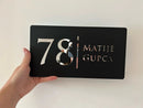 Custom Laser Cut 28/40/45cm Acrylic Modern 3D Floating House Number Sign Outdoor Street Name Waterproof Plate Matte Black White