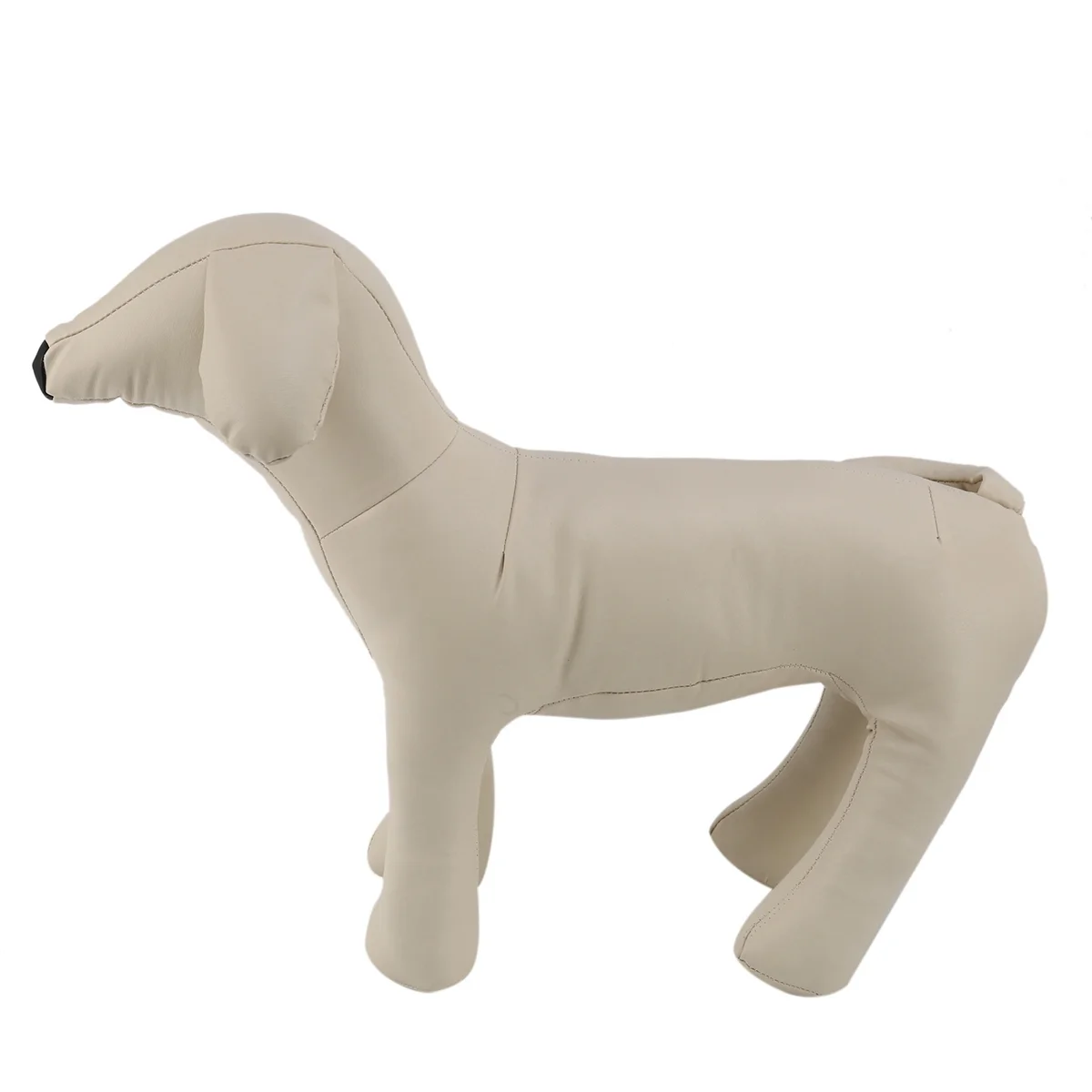 Leather Dog Mannequins Standing Position Dog Models Toys Pet Animal Shop Display Mannequin White M