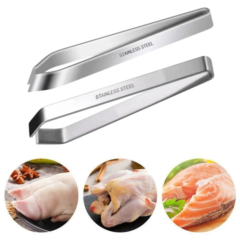 1 pinza de acero inoxidable 430 para espinas de pescado, pinza extractora, pinza para desplumar espinas de pescado, utensilios de cocina.