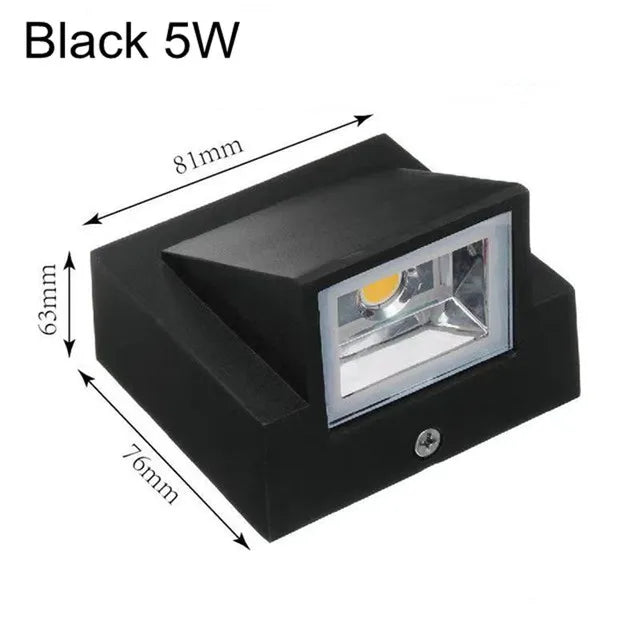 IP65 Waterproof 5W 10W  indoor outdoor Led Wall Lamp modern Aluminum Surface Mounted Cube Led Garden Porch Light AC110V-/220V