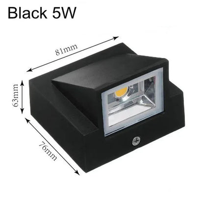 IP65 Waterproof 5W 10W  indoor outdoor Led Wall Lamp modern Aluminum Surface Mounted Cube Led Garden Porch Light AC110V-/220V