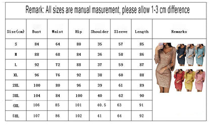 Women Sequin Dress Glitter Sparkle Sexy Deep V Neck Short Dress Above Knee Length Long Tassel Sleeve