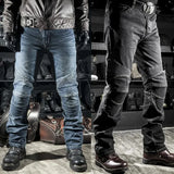 Motorcycle Riding Jeans Men Outdoor Moto Jeans Protective Knee Hip Pads Motocross Pants Touring Anti-Drop Pants Protective Gear