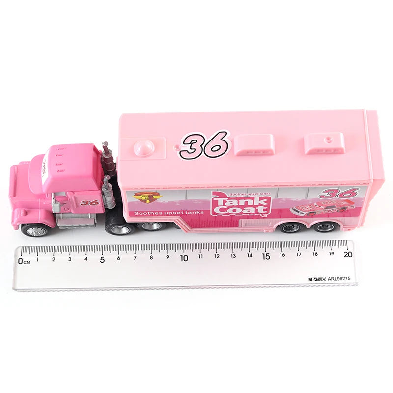 Disney Pixar Cars 2 3 Juguetes Rayo McQueen Camión Jackson Storm Tío Mack 1:55 Camión de fundición Modelo de remolque Niño niños Regalo