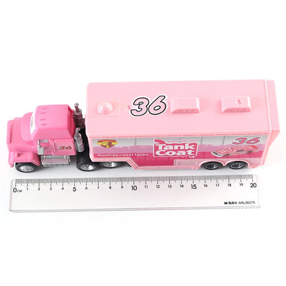 Disney Pixar Cars 2 3 Juguetes Rayo McQueen Camión Jackson Storm Tío Mack 1:55 Camión de fundición Modelo de remolque Niño niños Regalo