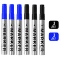 Permanent Paint Marker Pen Waterproof Black Pen for Tyre Oily Markers Quick Drying Signature Pen Stationery Supplies