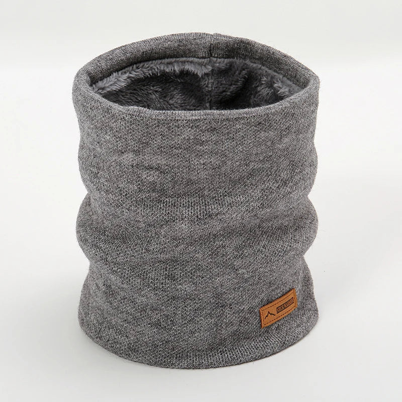 Bufanda cálida de invierno 2023 para mujer, de punto, con anillos de felpa, lisa, para hombre y mujer.