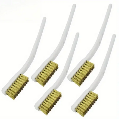 1/3/5pcs Mini Brass Wire Brush Set for Paint & Rust Removal Industrial Metal Polishing Burr Cleaning Tool