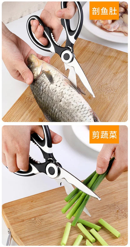 Heavy Duty Kitchen Scissors Multifunctional Dishwasher Safe Meat Poultry and General Purpose Scissors Stainless Steel Utility