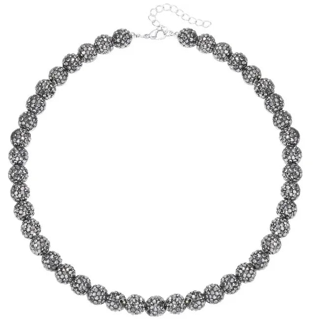 Collar de cadena de cuentas de béisbol para hombre, colección Shiny Ice, collar de béisbol, regalo para niños, amantes de los equipos de béisbol, 45 cm 