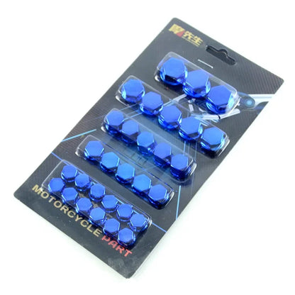 30pcs 0.8cm/1cm/1.2cm/1.4cm Motorcycle Screw Set Decorative Caps Nut Covers Motorcycle Modification Accessories for Yamaha Honda