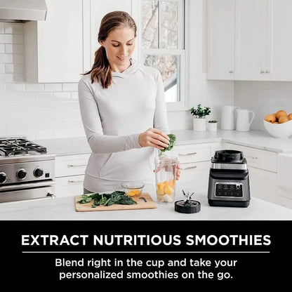 Ninja BN751 Professional Plus DUO Blender, 1400 Peak Watts, 72-oz. Total Crushing Pitcher & (2) 24 oz. To-Go Cups, Black