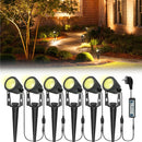Outdoor LED Spotlight, 6 Pack Garden Lamp, Waterproof IP65 Outdoor Spotlight Lighting for Christmas Halloween Garden Decoration