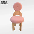 Nordic Bedroom Makeup Chair Modern Dresser Accent Wooden Dining Chair Luxury Relax Minimalist Design Home Furniture Cadeira LLMC