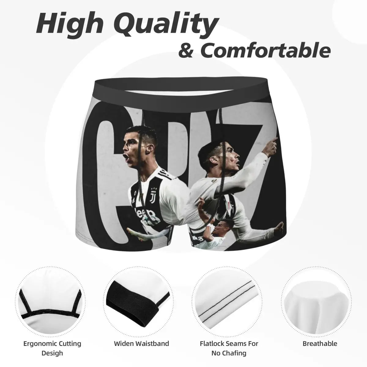 Boxer Underpants Shorts CR7 Panties Men Soft Underwear for Homme Man Boyfriend Gift