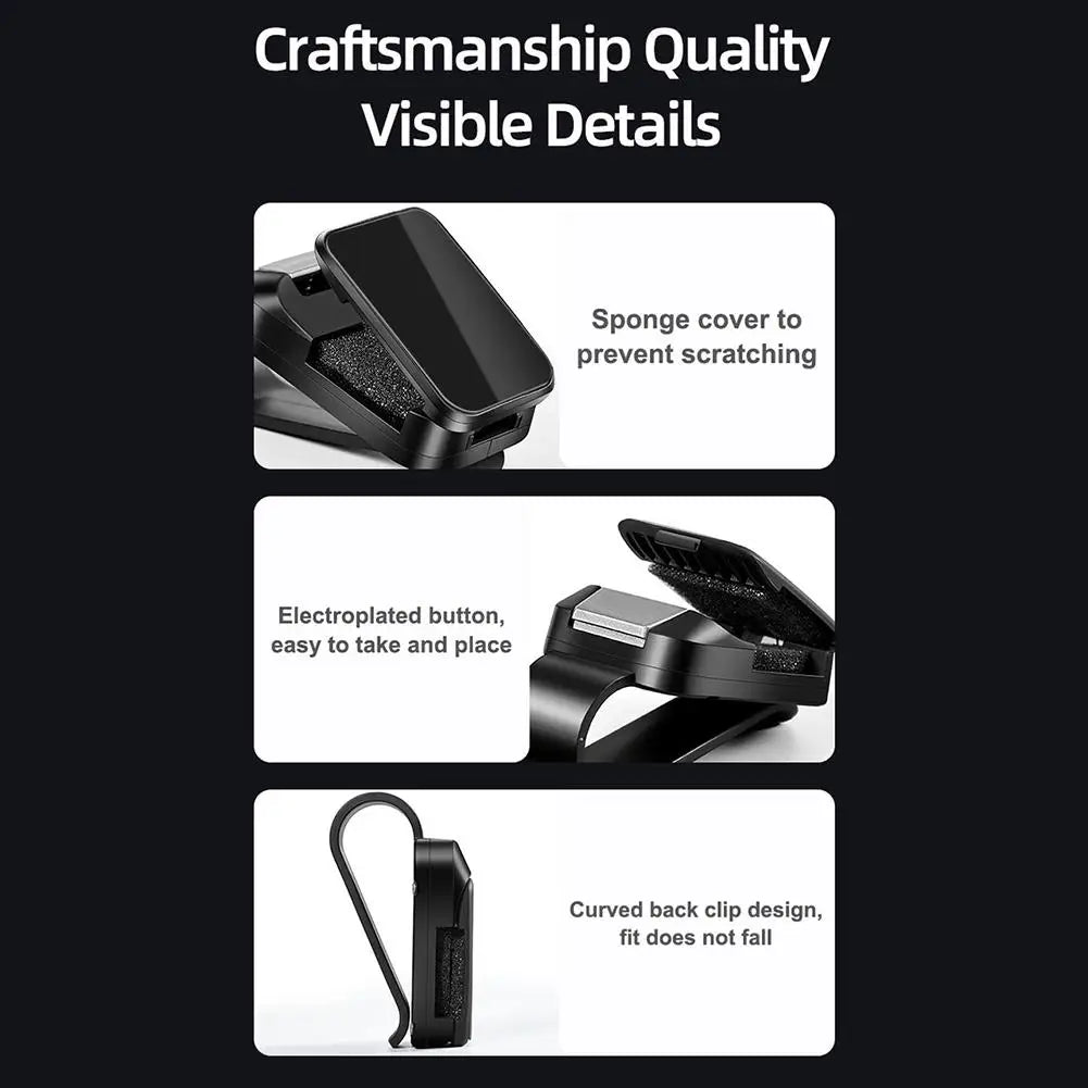Car Sunglasses Clip Sun Visor Glasses Holder Card Ticket Holder Stable Storage Clips Eyeglasses Hanger Car Interior Accessories